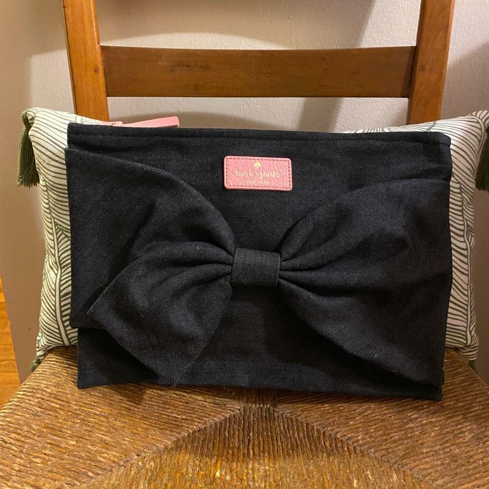⭐️BNWOT⭐️ Kate ♠️ Spade Denim Bow Envelope Clutch